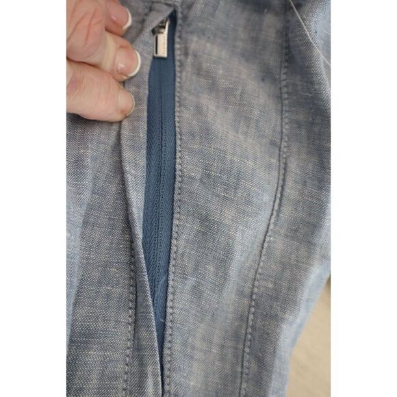 Athleta 531704002 Women's Sz 6-Tall Chambray Blue Retreat Linen Jogger Pants - Picture 8 of 9